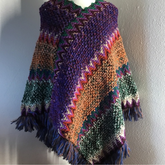 Boutique Sweaters - Hand Woven Winter Poncho